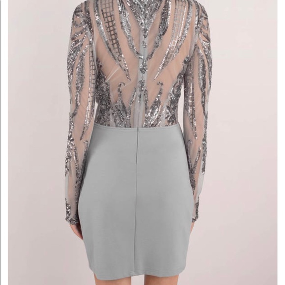 Tobi grey long sleeve dress - Picture 2 of 3